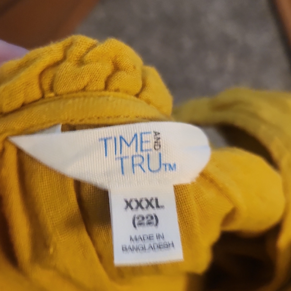 Time and Tru Golden Yellow Dress